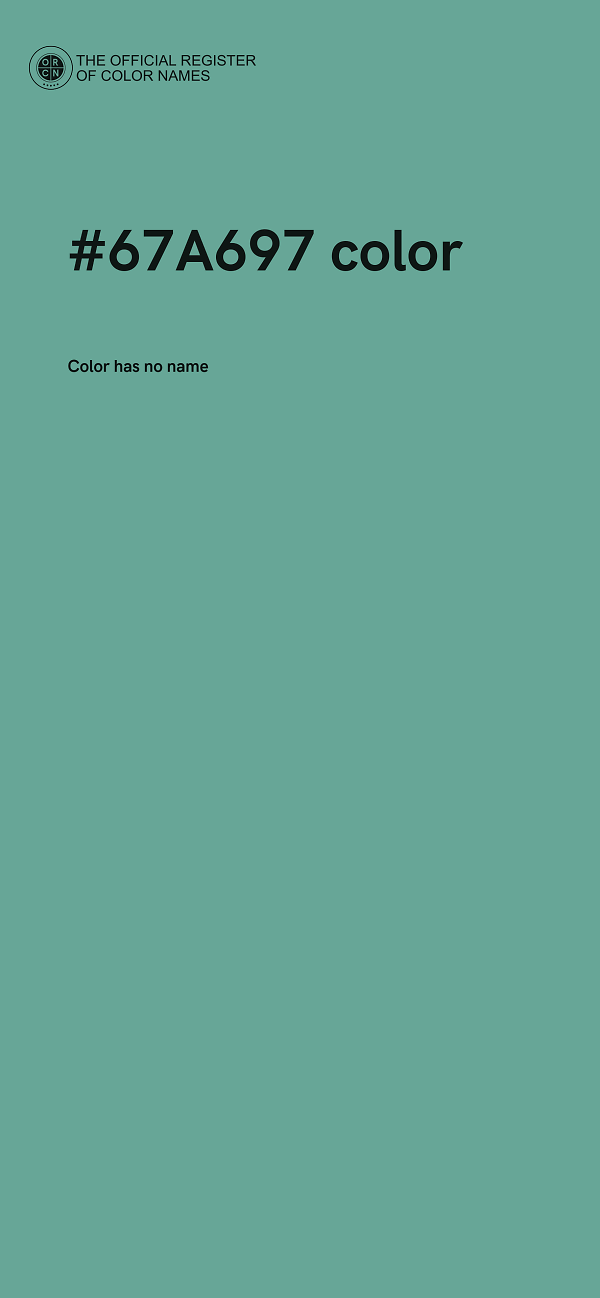 #67A697 color image