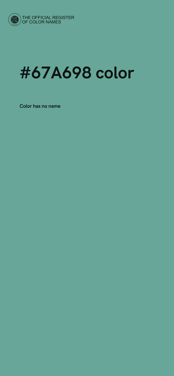 #67A698 color image