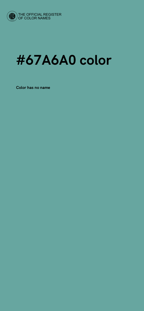 #67A6A0 color image