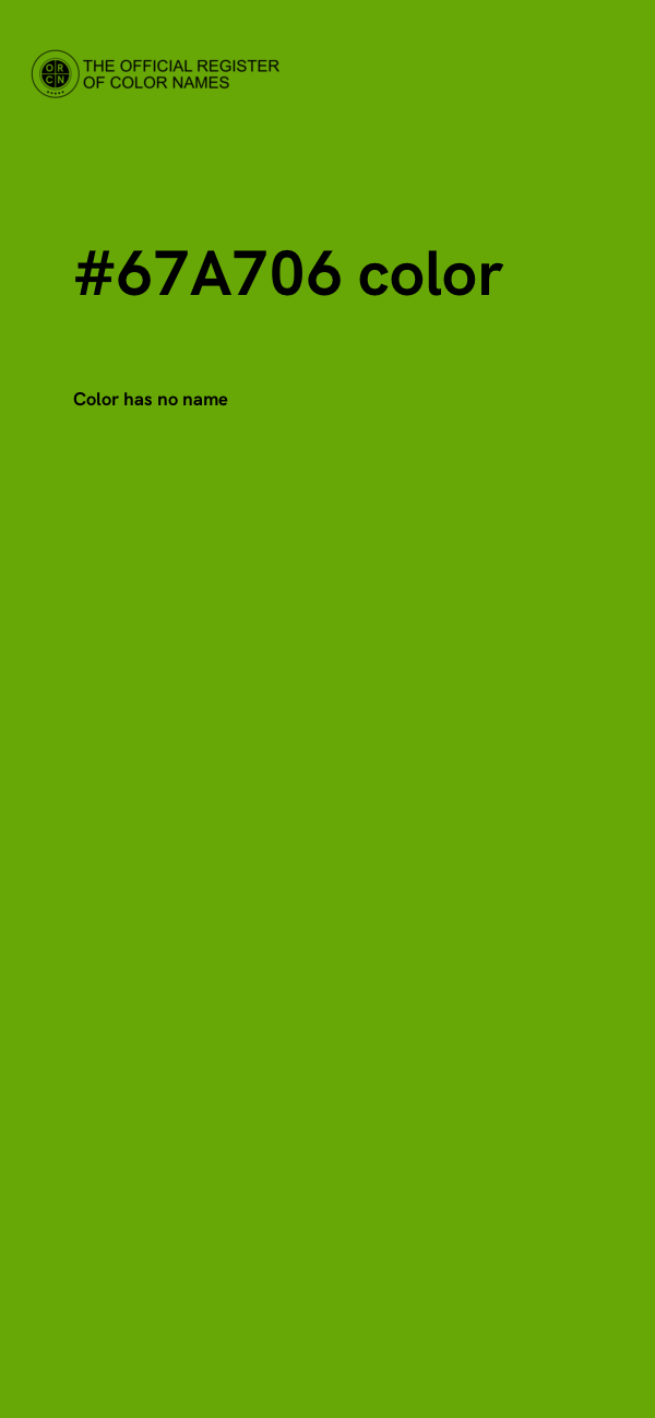 #67A706 color image