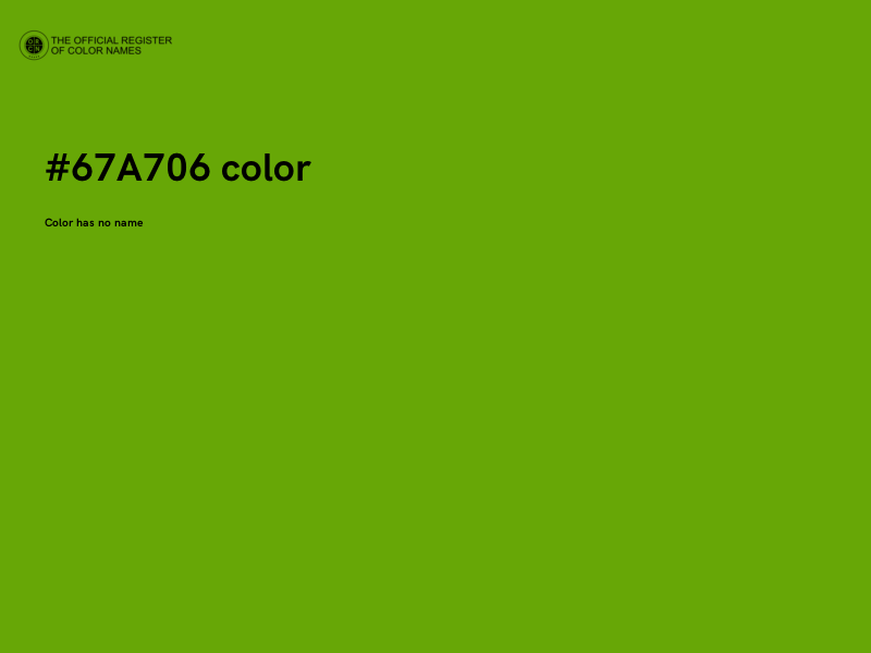 #67A706 color image