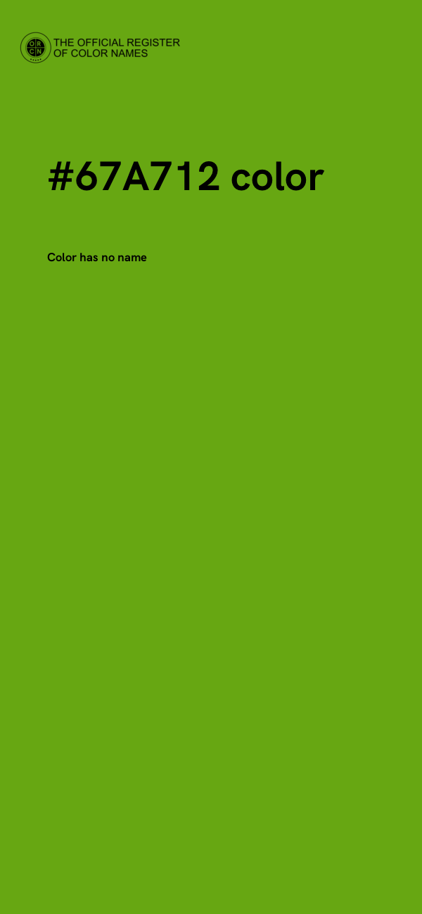 #67A712 color image