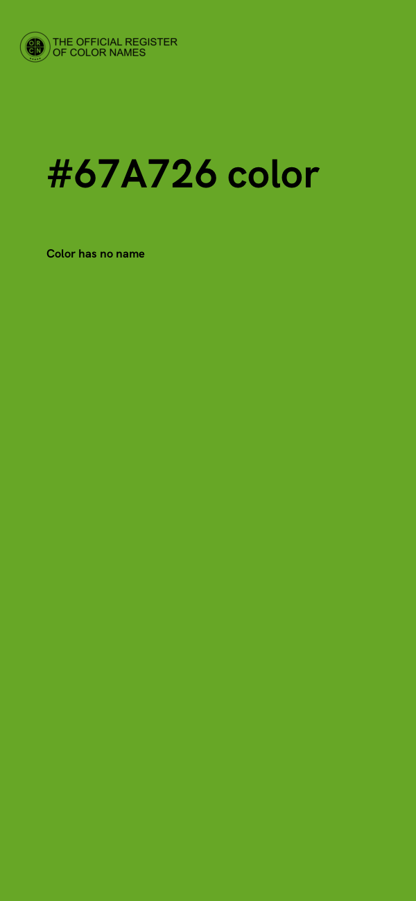 #67A726 color image