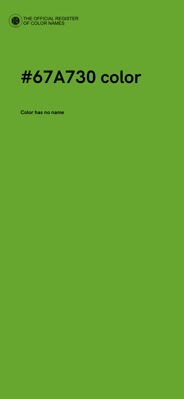 #67A730 color image