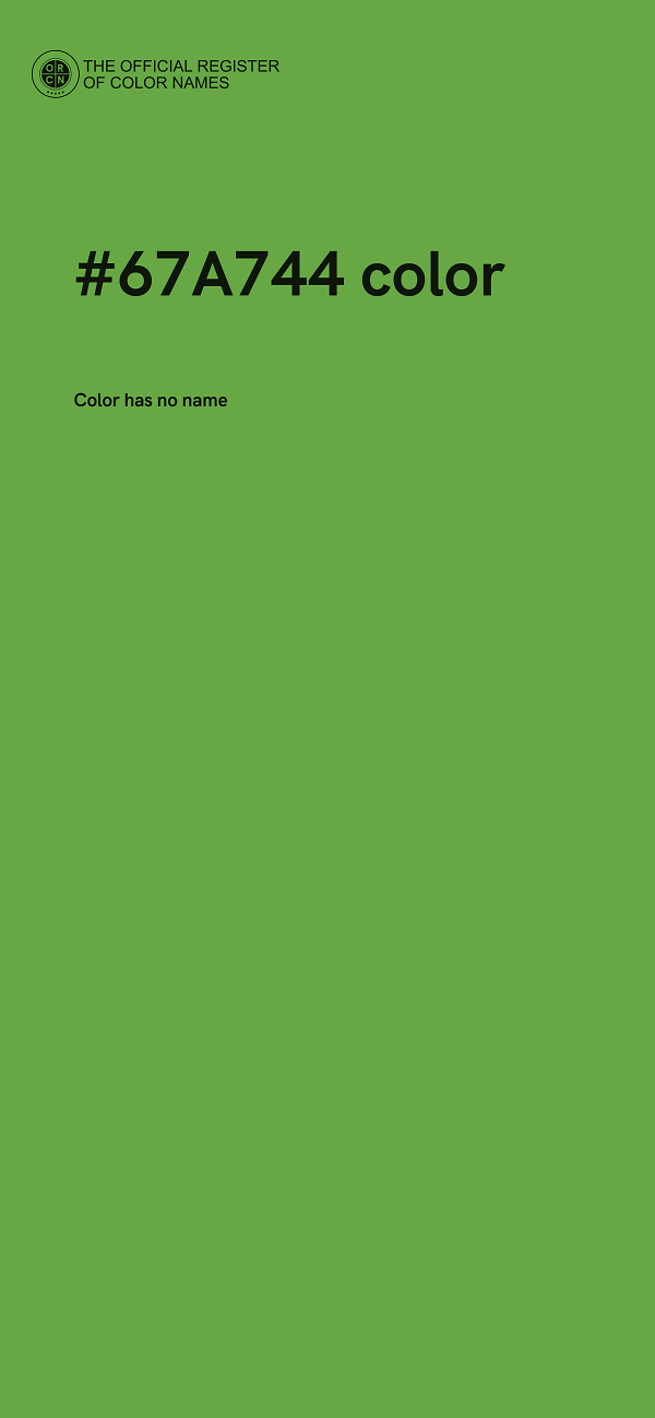 #67A744 color image