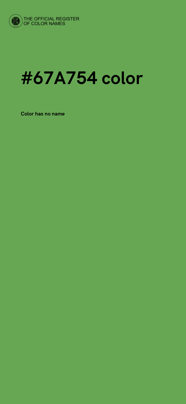 #67A754 color image