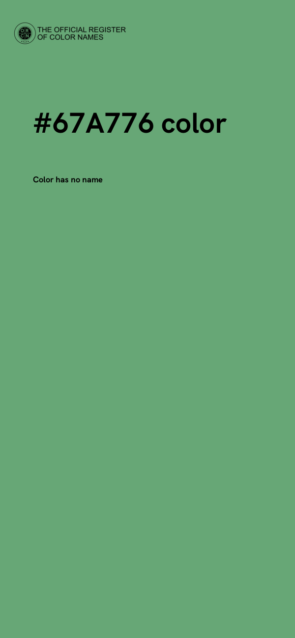 #67A776 color image