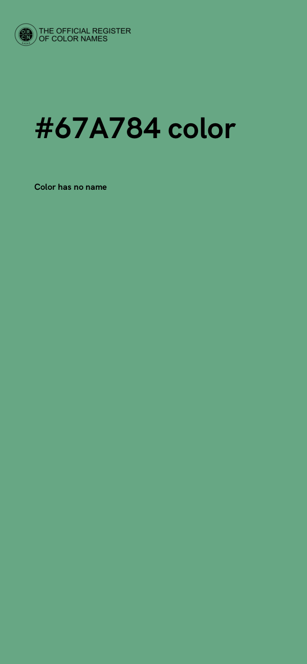 #67A784 color image