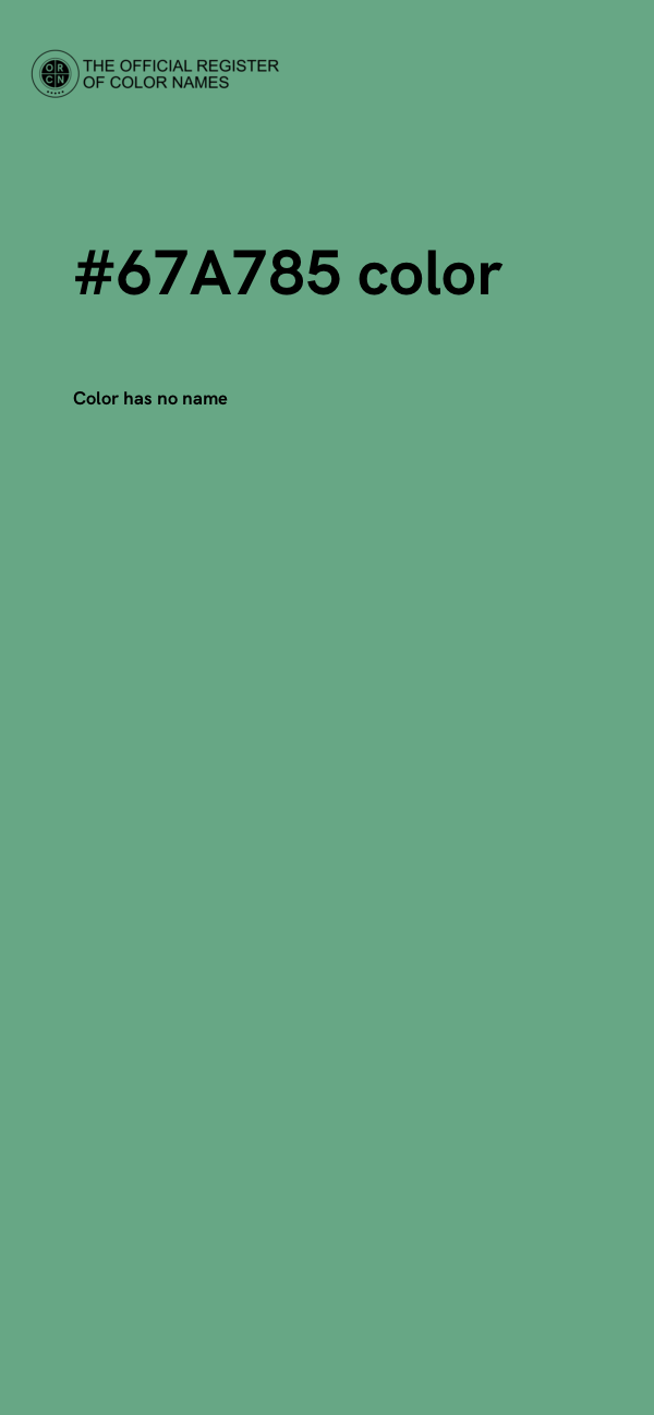 #67A785 color image