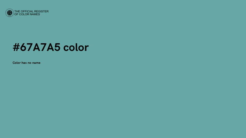 #67A7A5 color image