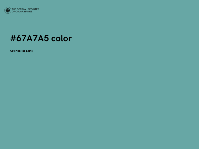#67A7A5 color image