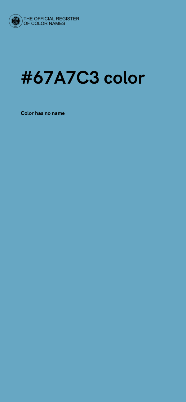 #67A7C3 color image