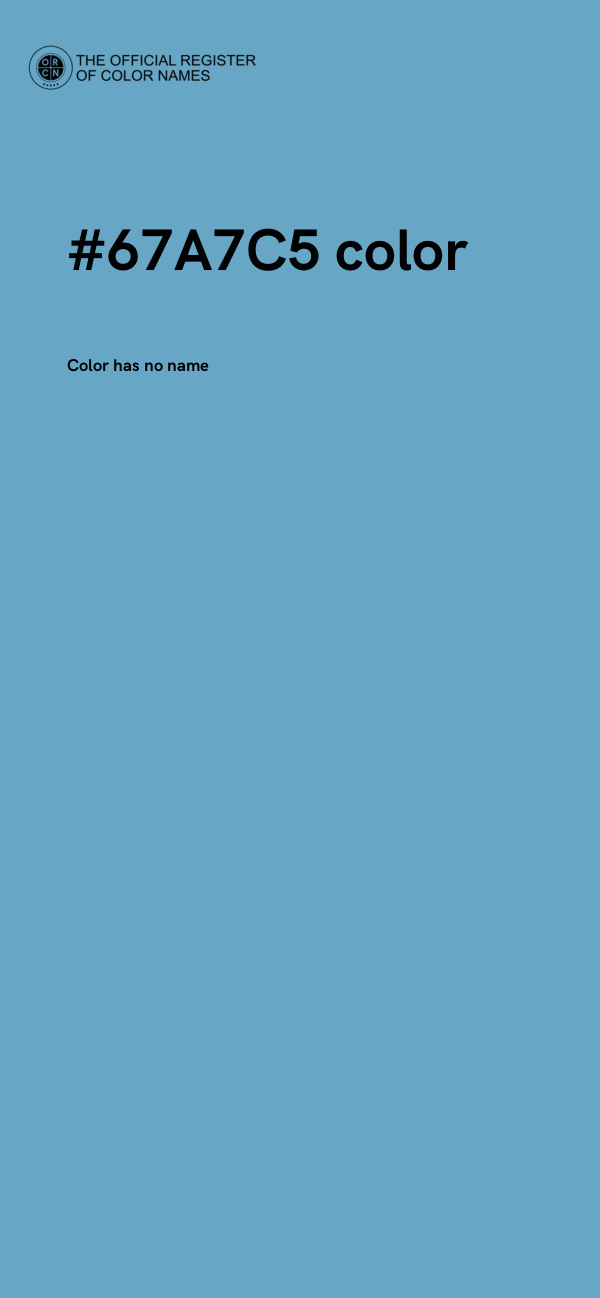#67A7C5 color image