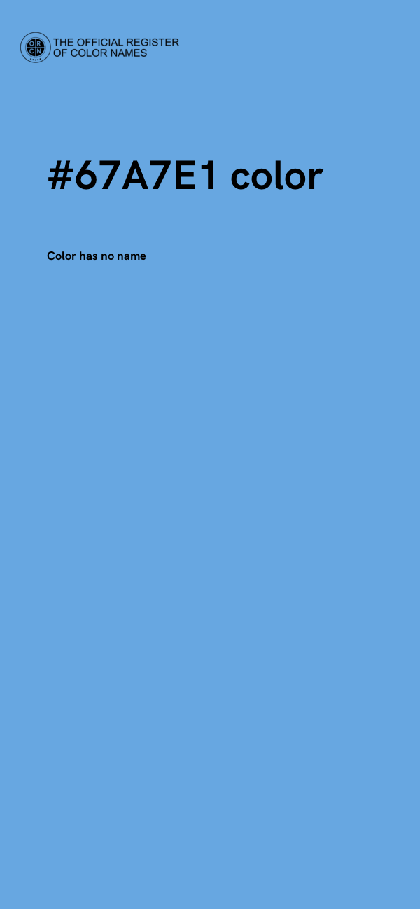 #67A7E1 color image