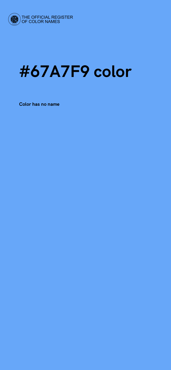 #67A7F9 color image