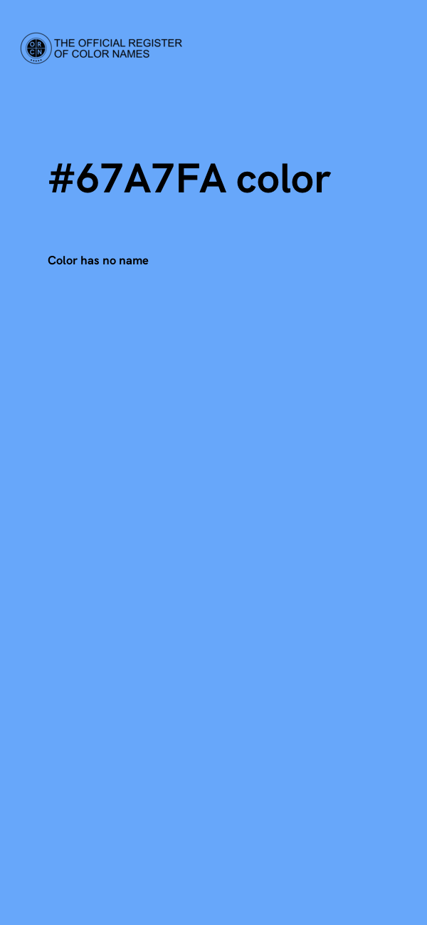 #67A7FA color image