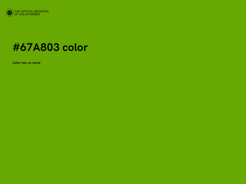 #67A803 color image