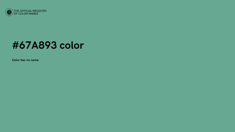 #67A893 color image