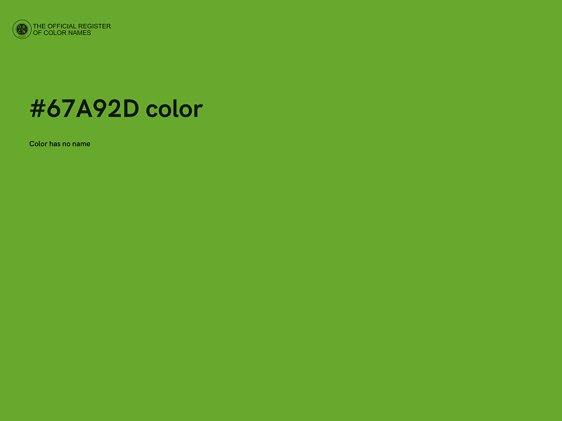 #67A92D color image