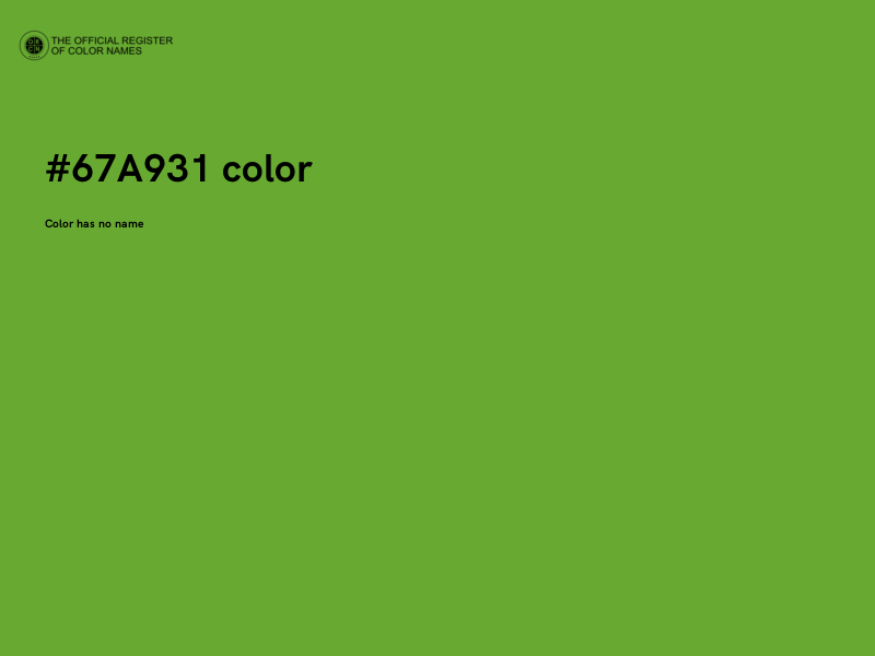 #67A931 color image