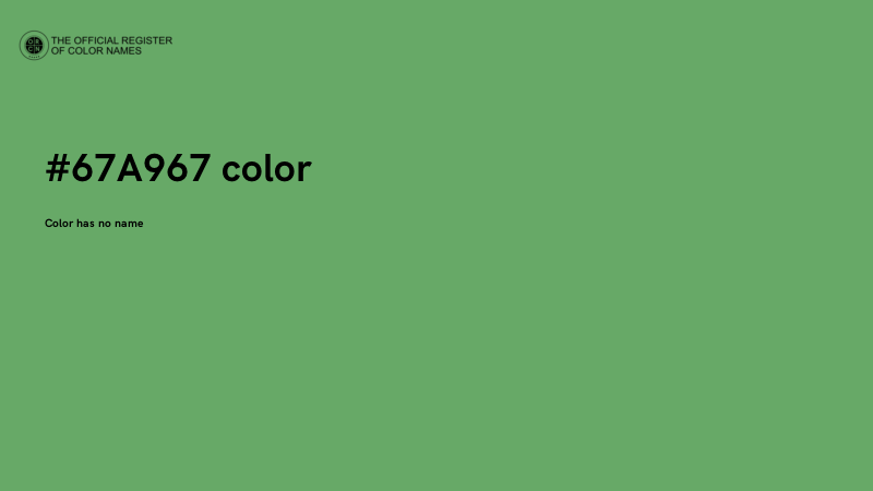 #67A967 color image