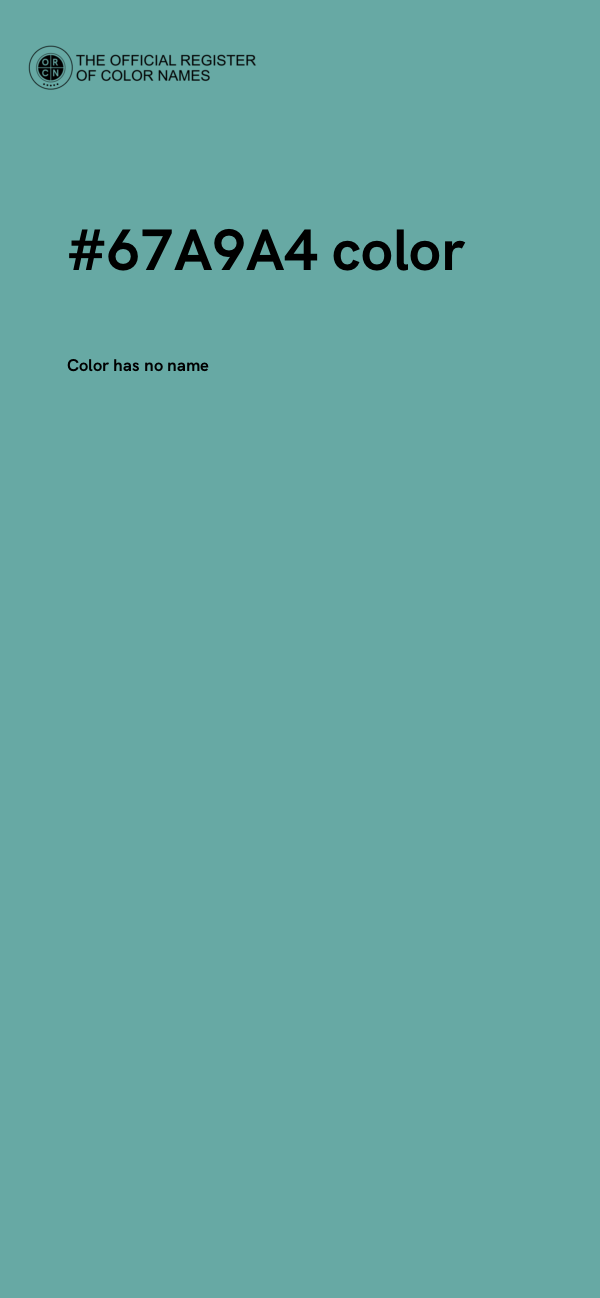 #67A9A4 color image