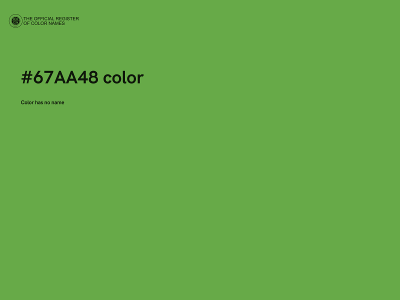 #67AA48 color image