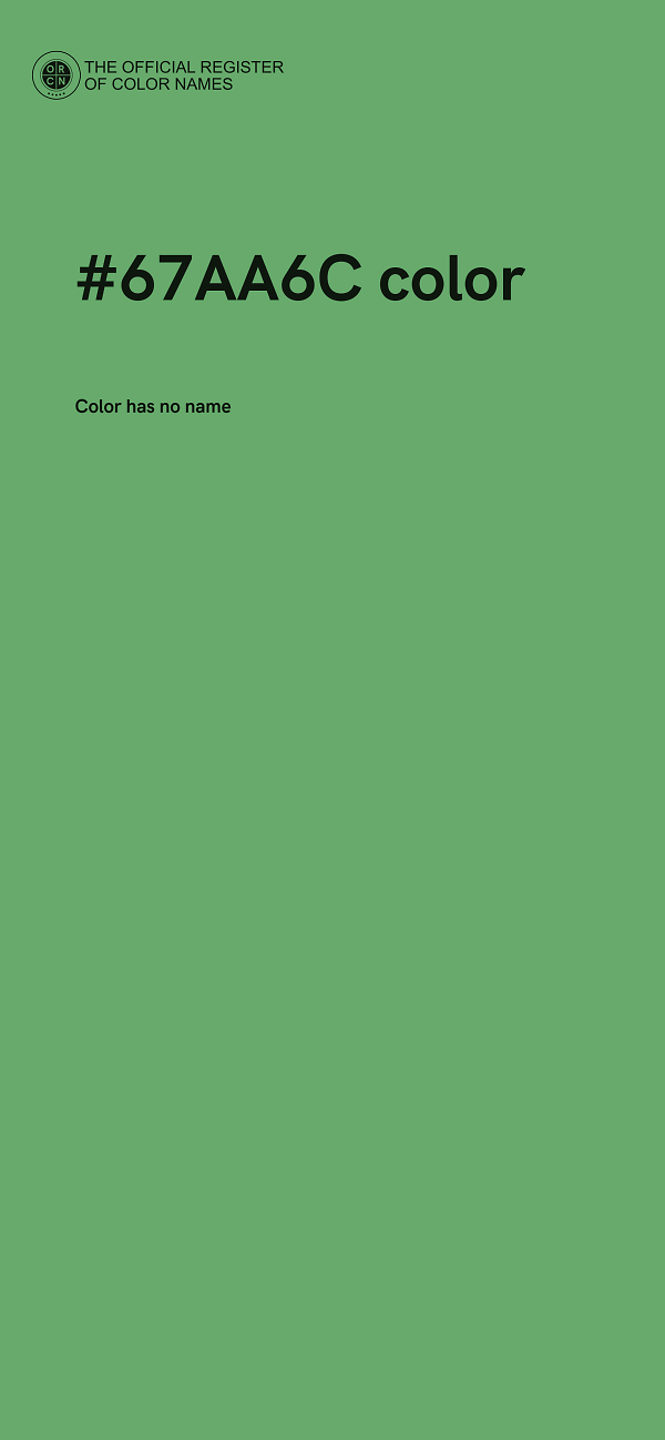 #67AA6C color image