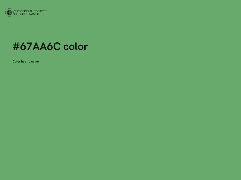 #67AA6C color image