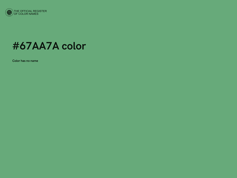 #67AA7A color image