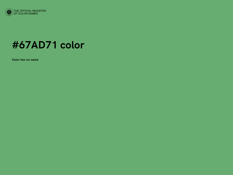 #67AD71 color image