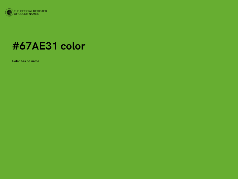 #67AE31 color image