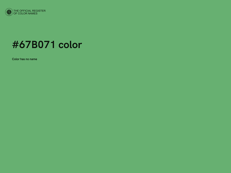 #67B071 color image