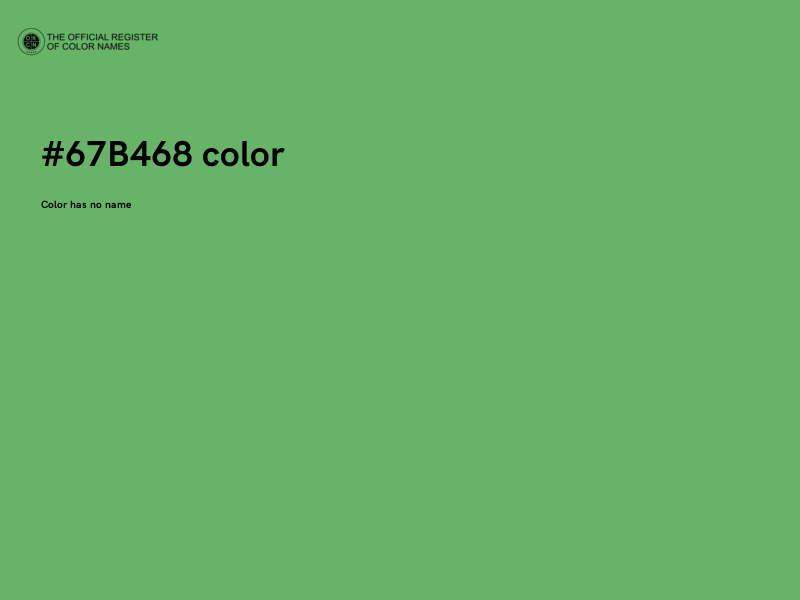 #67B468 color image