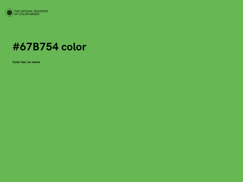 #67B754 color image