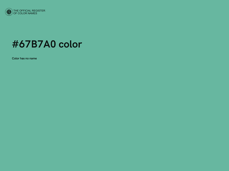 #67B7A0 color image