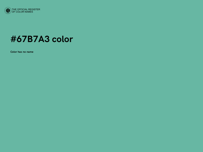 #67B7A3 color image