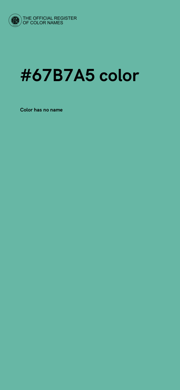 #67B7A5 color image
