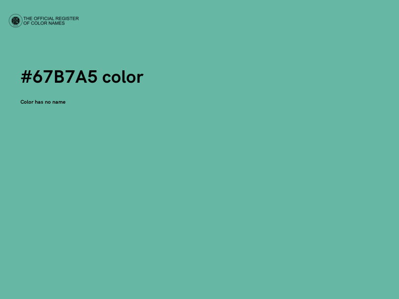 #67B7A5 color image