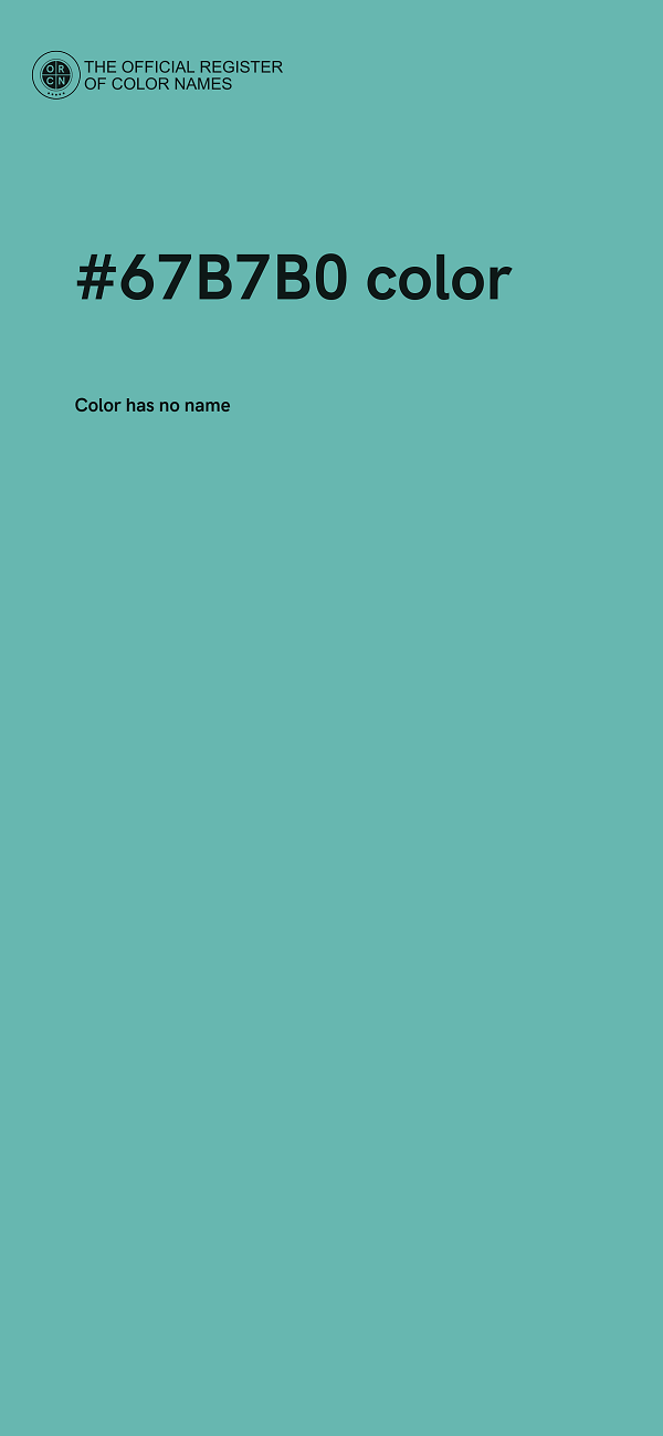 #67B7B0 color image