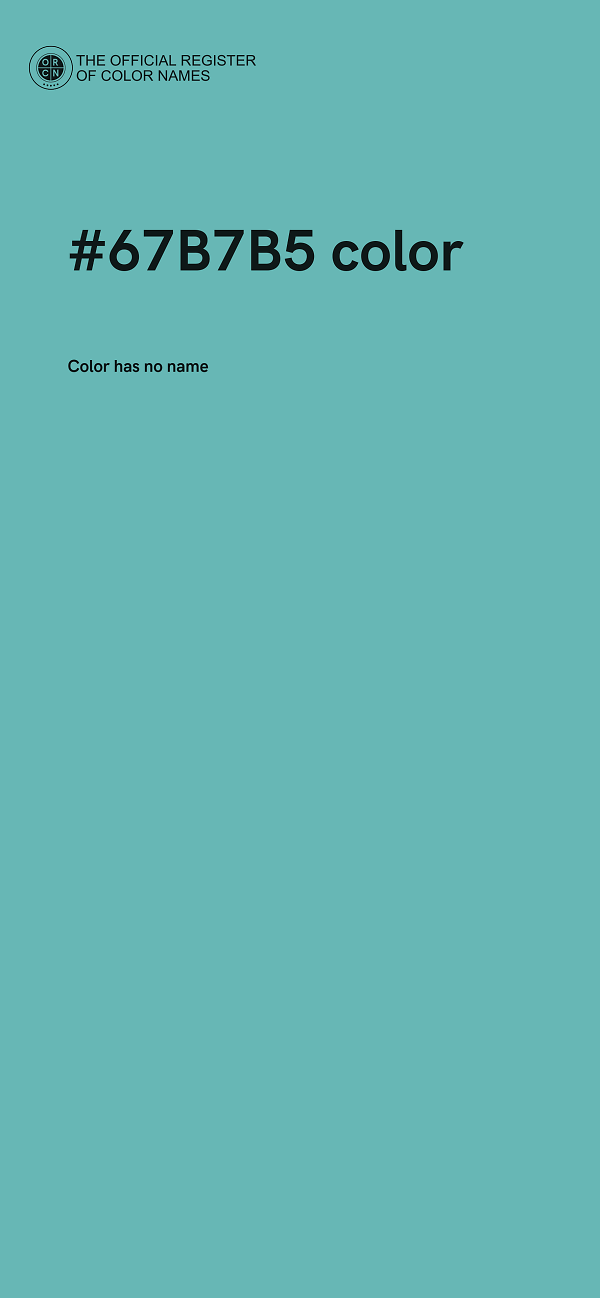 #67B7B5 color image