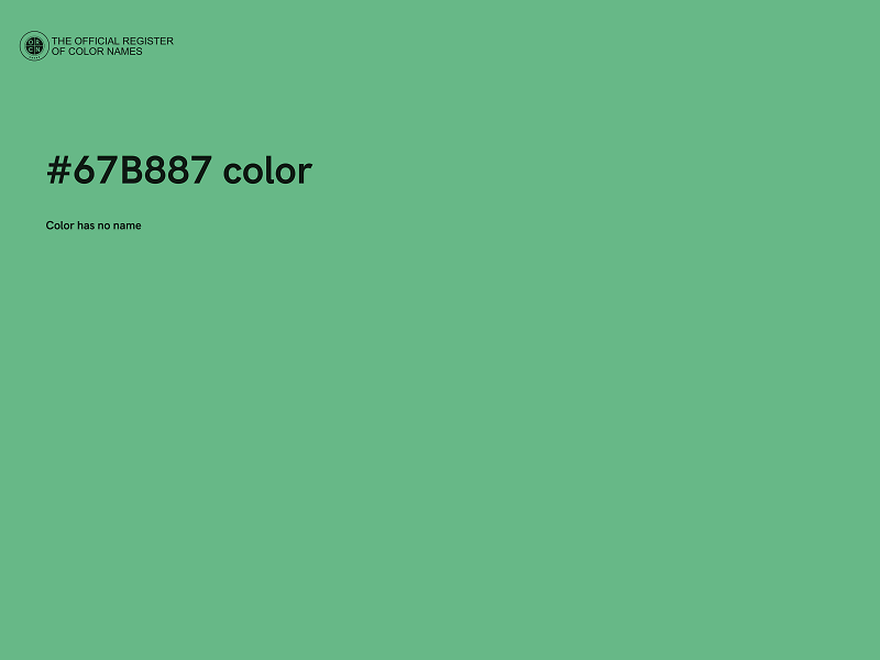 #67B887 color image