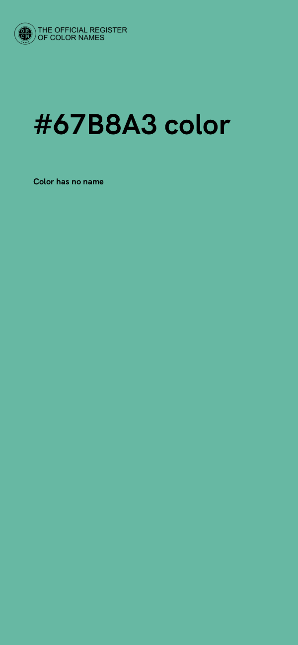 #67B8A3 color image