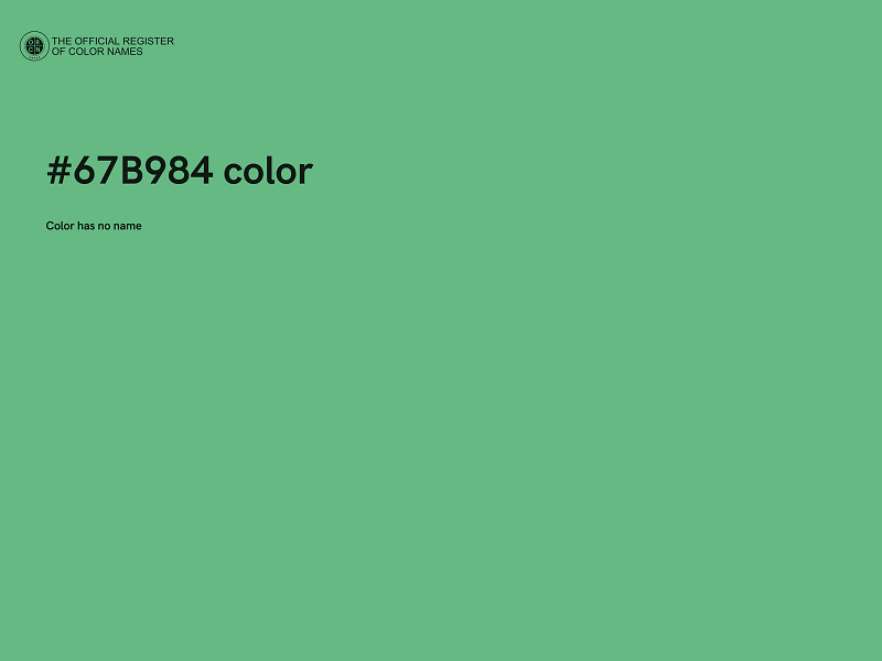 #67B984 color image