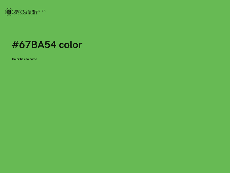 #67BA54 color image