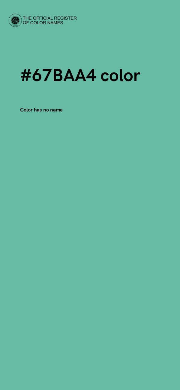 #67BAA4 color image