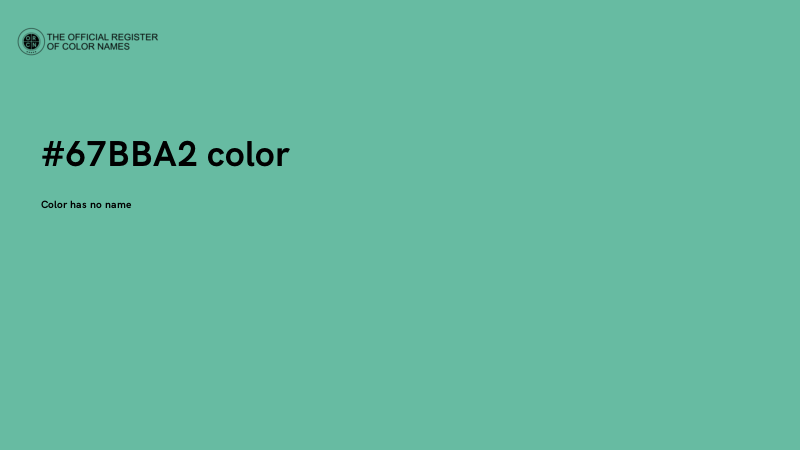 #67BBA2 color image