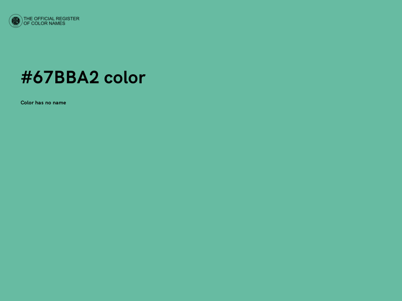 #67BBA2 color image