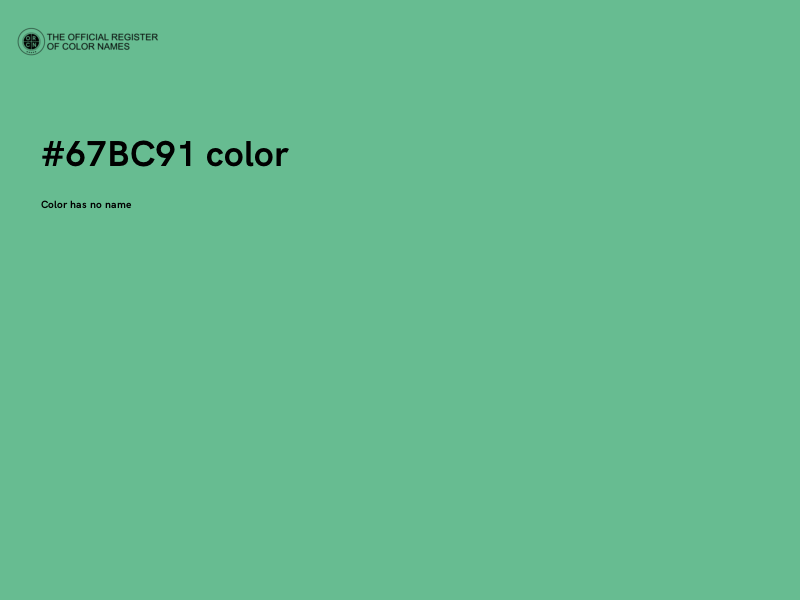 #67BC91 color image