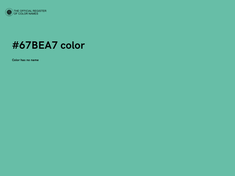 #67BEA7 color image